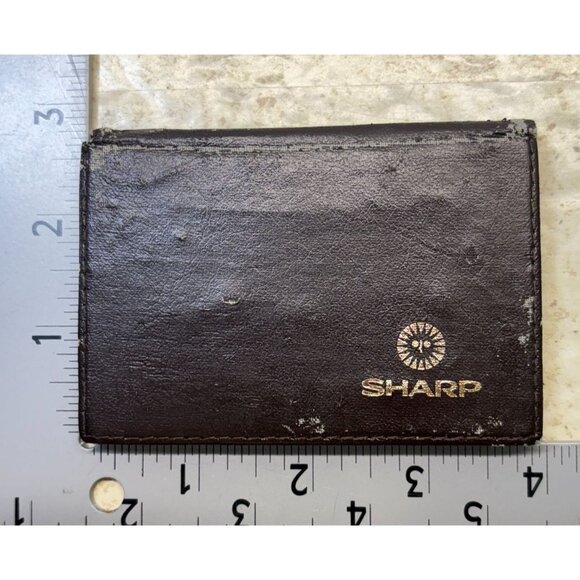 Vintage Sharp Calculator Elsi Mate EL-825 Solar with Leather Cover Tested Works - Picture 6 of 7